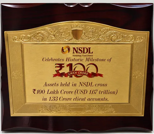 NSDL certificate: ₹100 Lakh Crore Assets Milestone