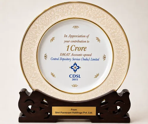 CDSL certificate: 1 Crore Demat Accounts Milestone